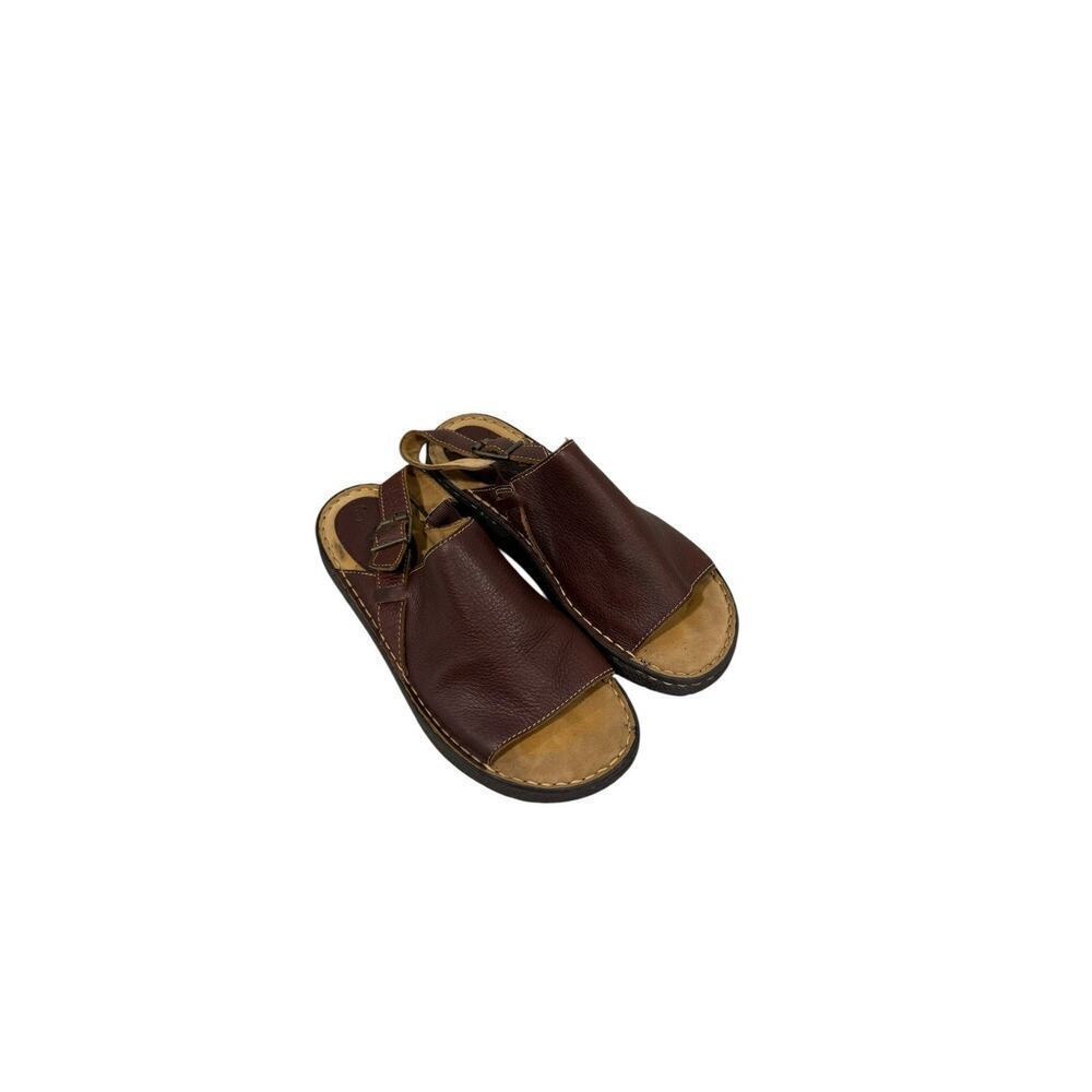 90s Y2K Montego BAY Club Slip On Sling back Leather Slide Sandals size 9.5